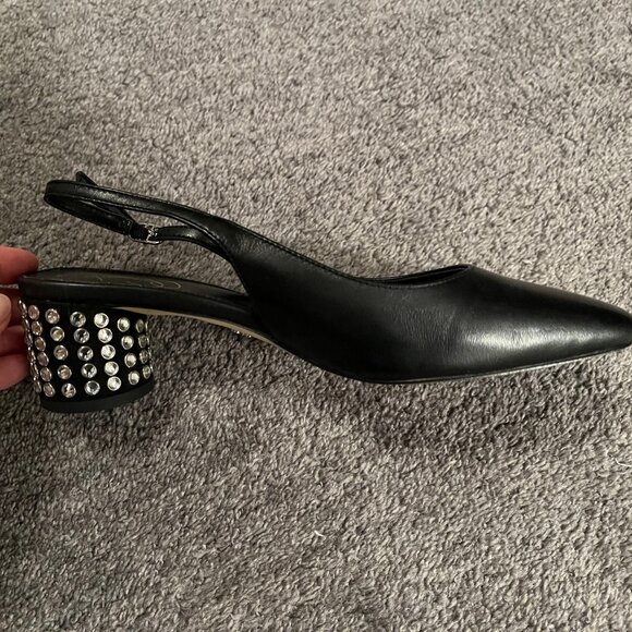 Sam Edelman Gem Block Heel Slingback Shoes - Picture 7 of 8
